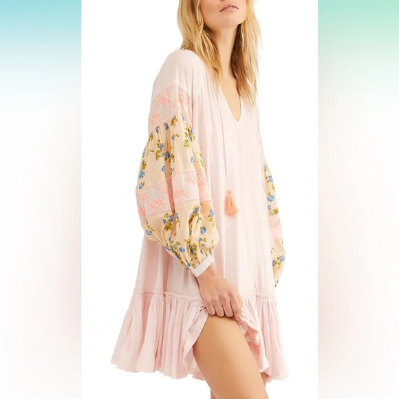 Free People Mix It Up Tunic in Floral Mist Combo - Picture 1 of 13